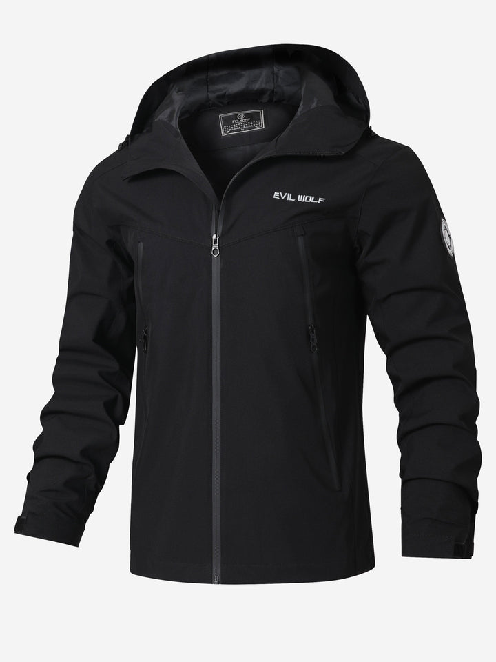Levoire | Veste De Pluie Rayée Imperméable Pour Hommes Avec Capuche