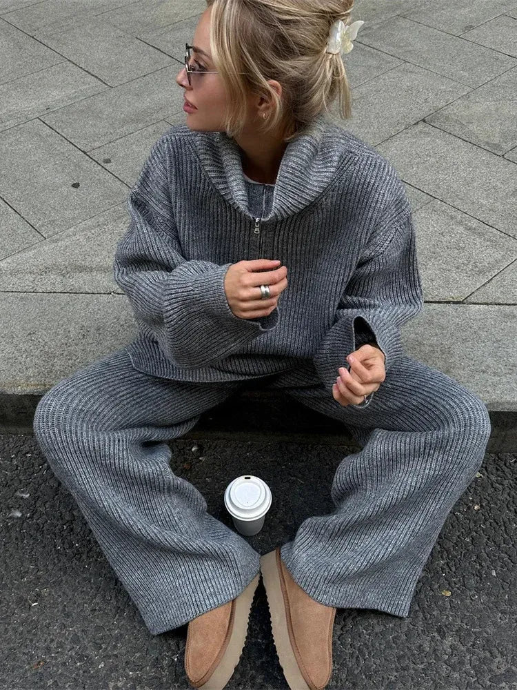 Levoire | Couleur Pull Zippé Mi-Long Ensemble Approprié