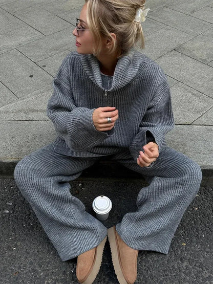 Levoire | Couleur Pull Zippé Mi-Long Ensemble Approprié