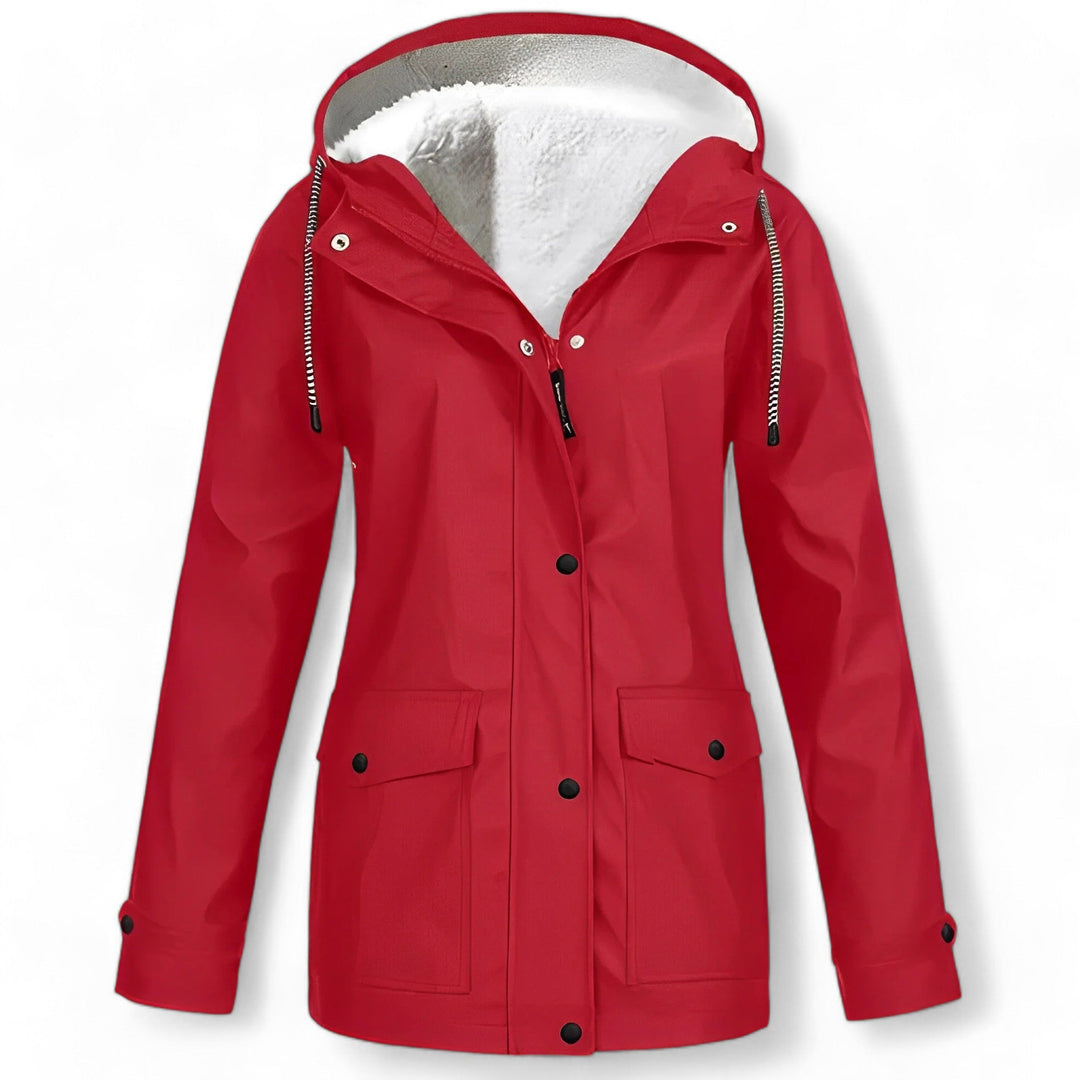 Levoire | Fleecegeftterter Manteau De Pluie Rot
