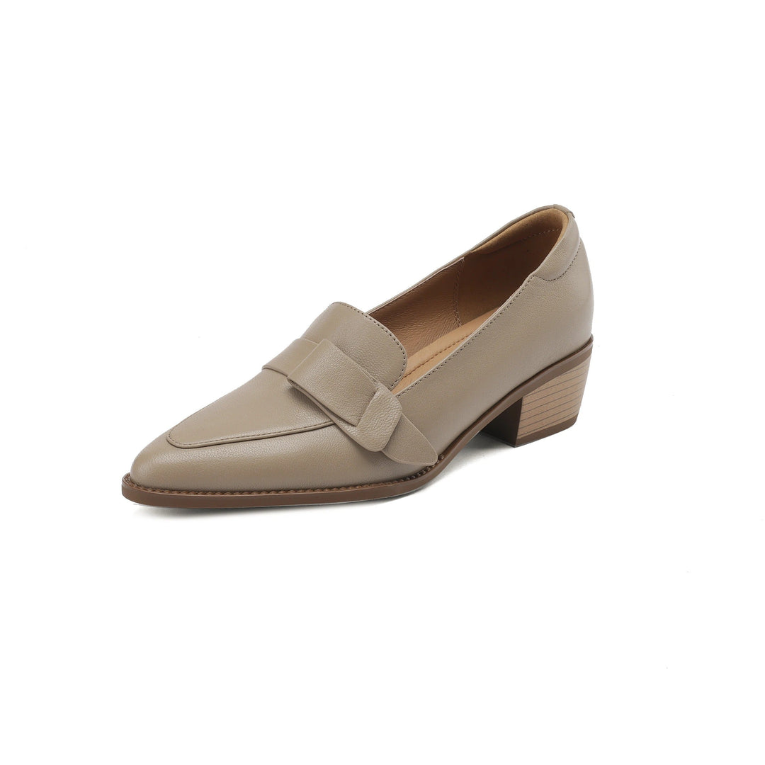 Levoire | Escarpins en cuir PU avec boucle Marron