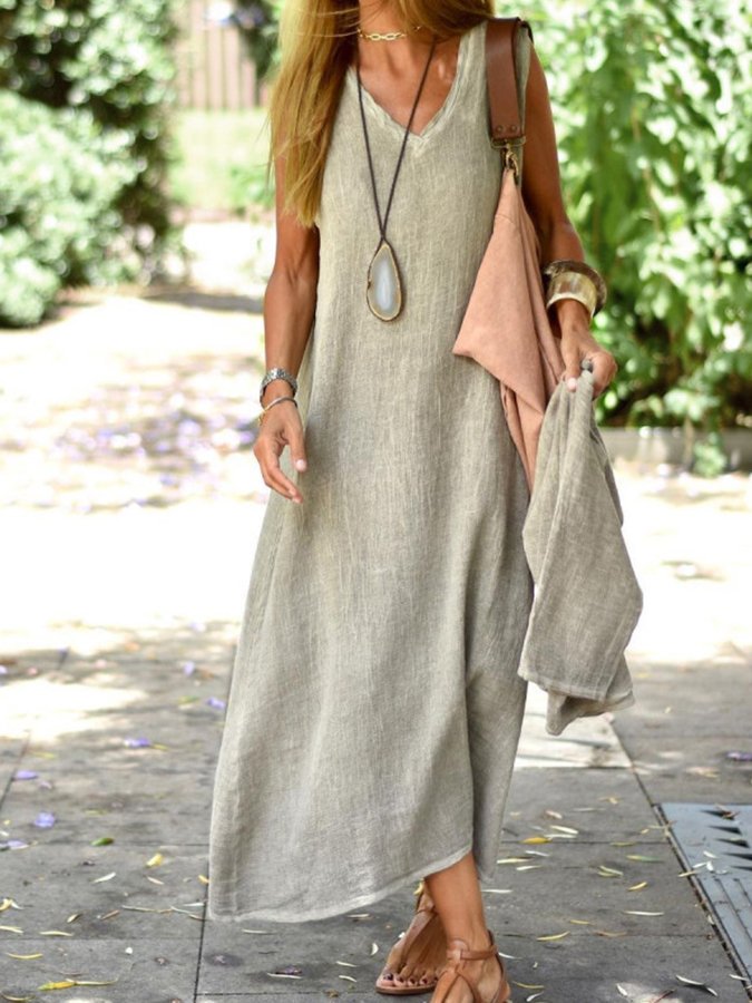 Levoire | Robe Maxi - Élégance Légère Et Pure Vert clair