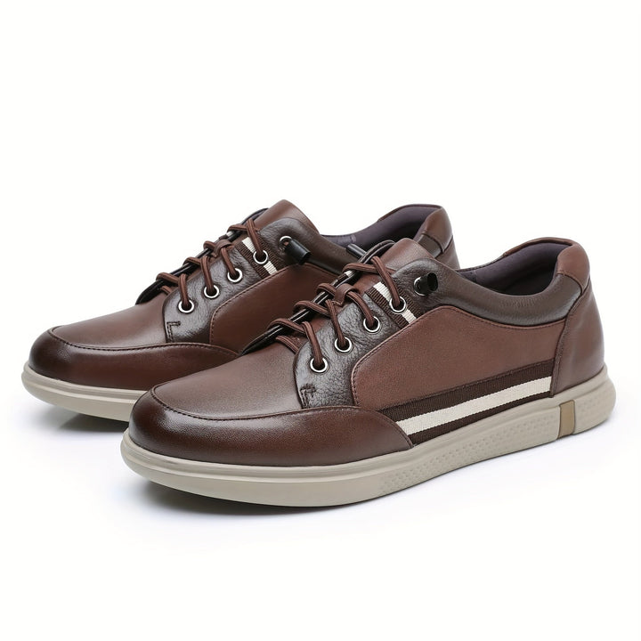 Levoire | Cuir Chaussures Plates Pour Hommes D'Affaires Marron foncé