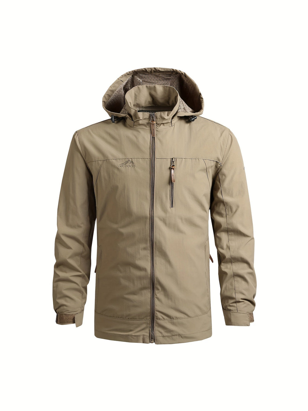 Levoire | Veste De Pluie Pour Hommes Avec Capuche Amovible Couleur kaki