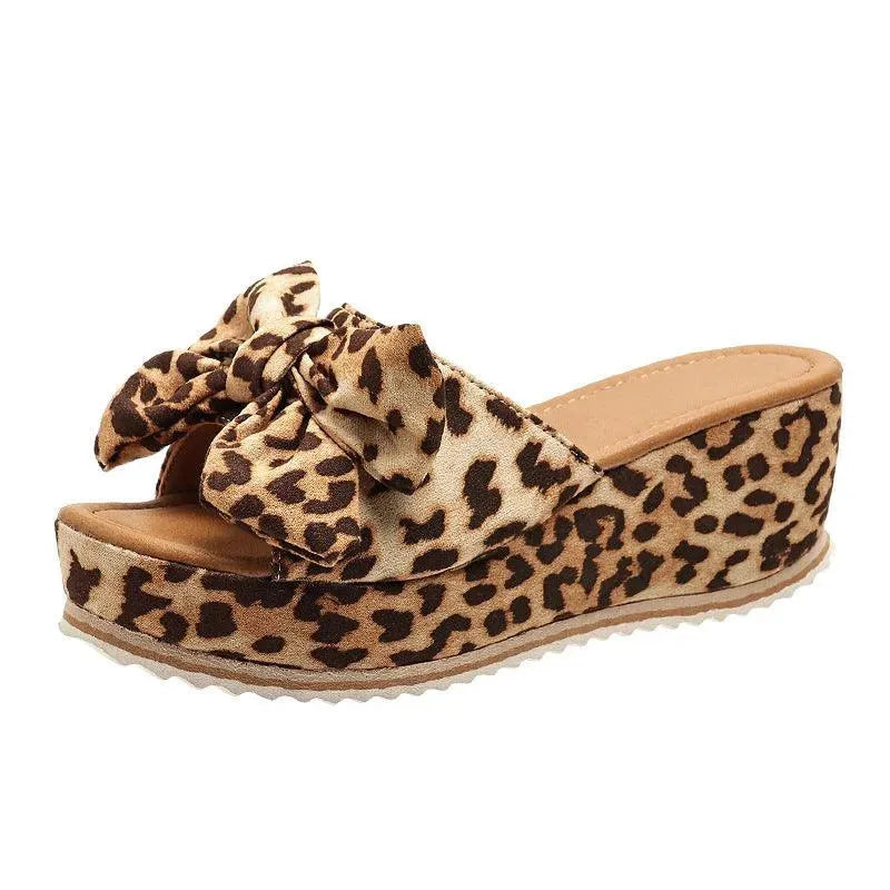 Levoire | Sandales à motif léopard avec lacets Braun Léopard