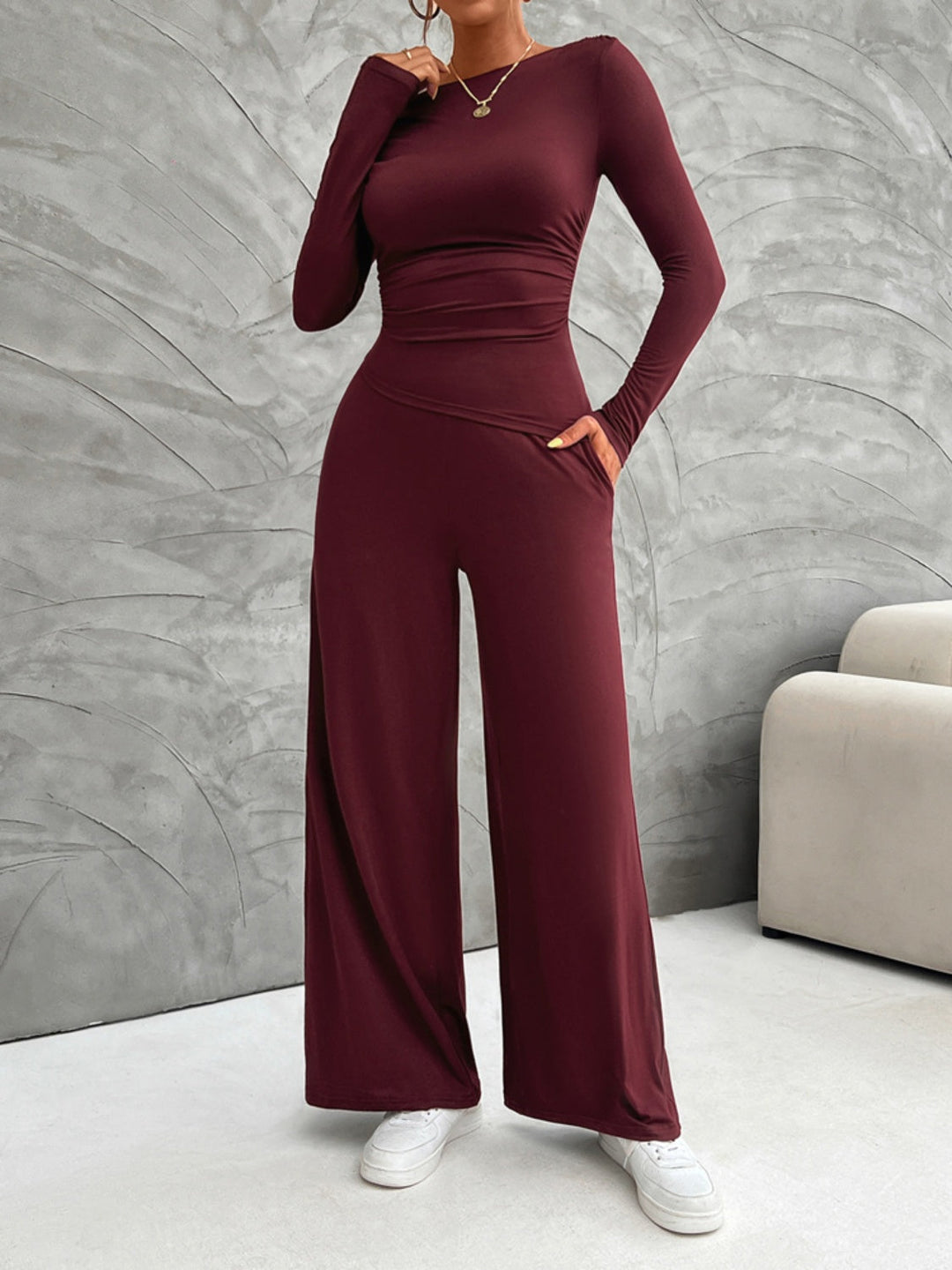 Levoire | Week-End Parfait Haut Long Manches Et Pantalon Pattes D'Éléphant