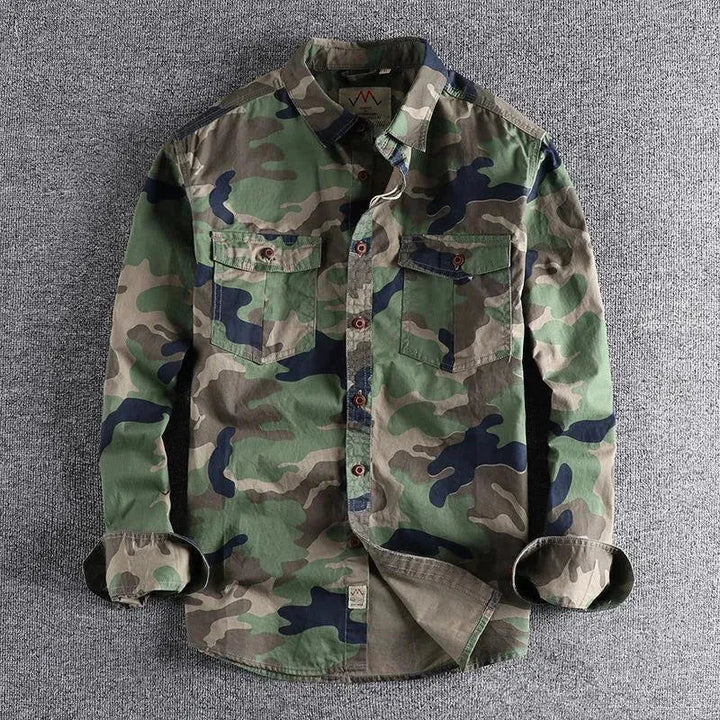 Levoire | T-shirt à manches longues Camouflage Tarnavärit Vert
