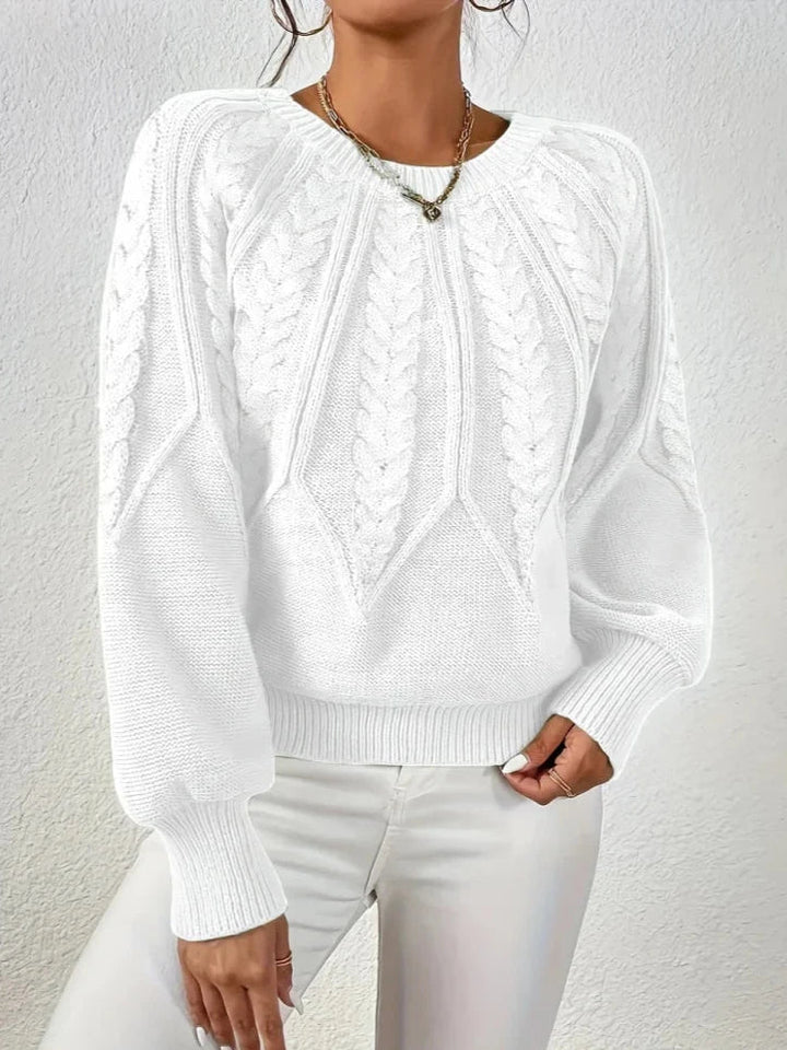 Levoire | Pull Chic En Tricot Tressé Blanc