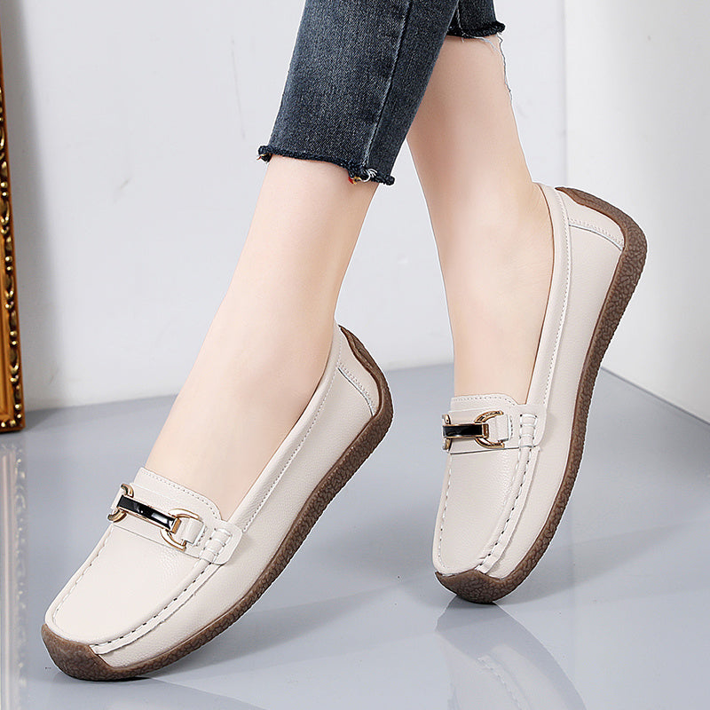 Levoire | Mocassins Plats Confortables Pour Femmes Avec Lacets Beige 42