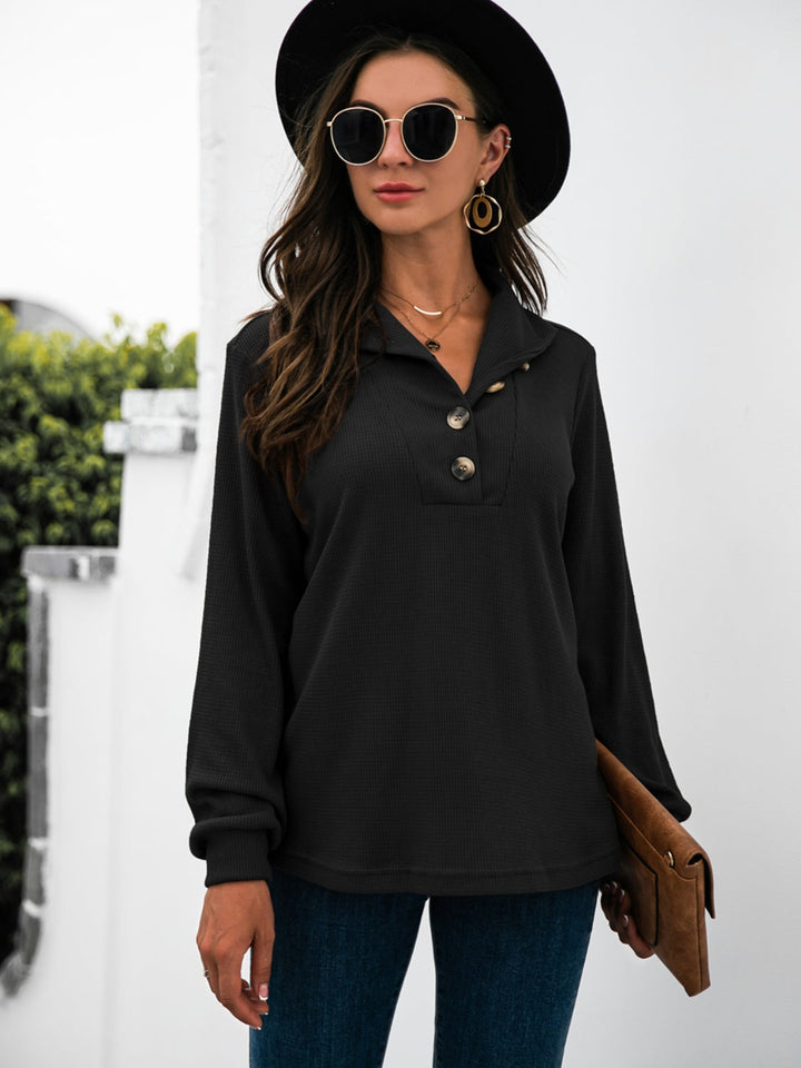 Levoire | Demi-bouton T-shirt à manches longues