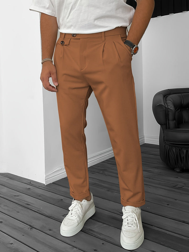 Levoire | Pantalons Stretch Pour Hommes Pour Les Affaires Couleur kaki