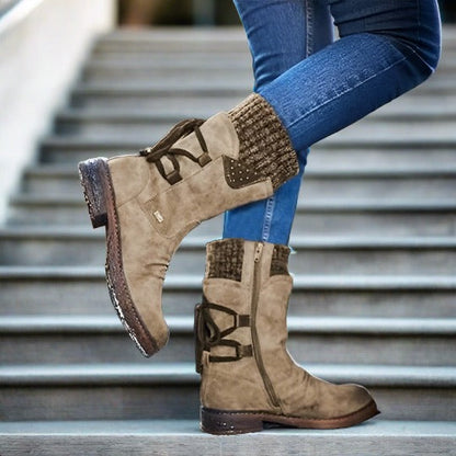 Levoire | Bottes Hautes Avec Semelle Ergonomique Pour Femmes Kaki