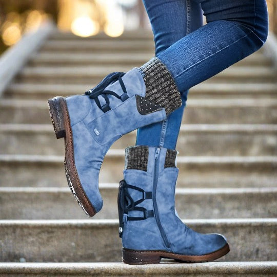 Levoire | Bottes Hautes Avec Semelle Ergonomique Pour Femmes Bleu