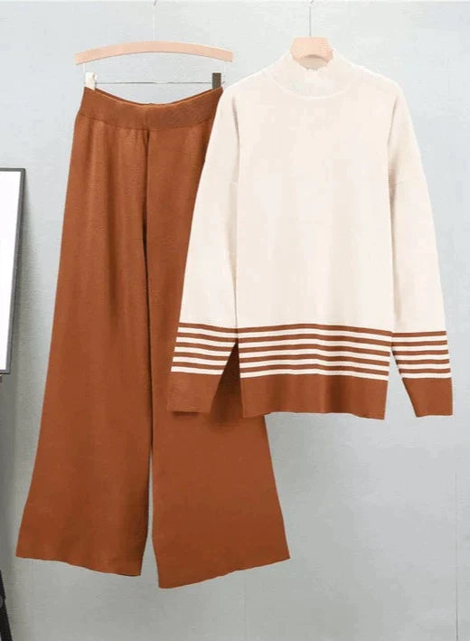 Levoire | Ensemble Tricot Élégant Stil Braun