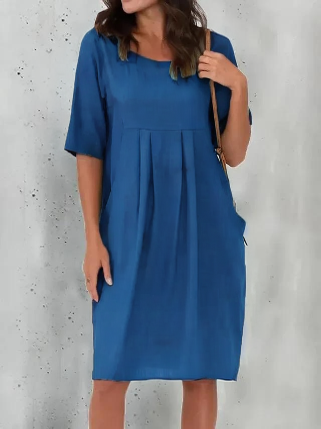 Levoire | Robe mi-longue élégante Bleu foncé