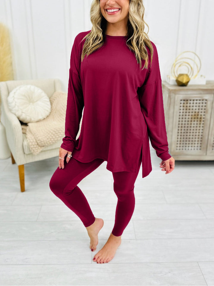 Levoire | Ensemble de loungewear à manches longues Rouge vin