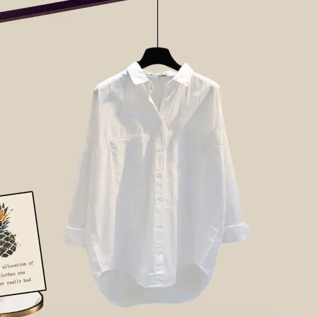 Levoire | Ensemble Trois Pièces Pour Femmes Chemise blanche
