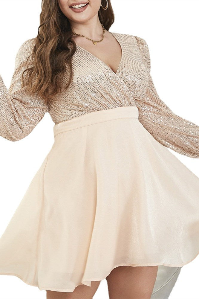 Levoire | Taille Champagne Robe enroulée en A Mini