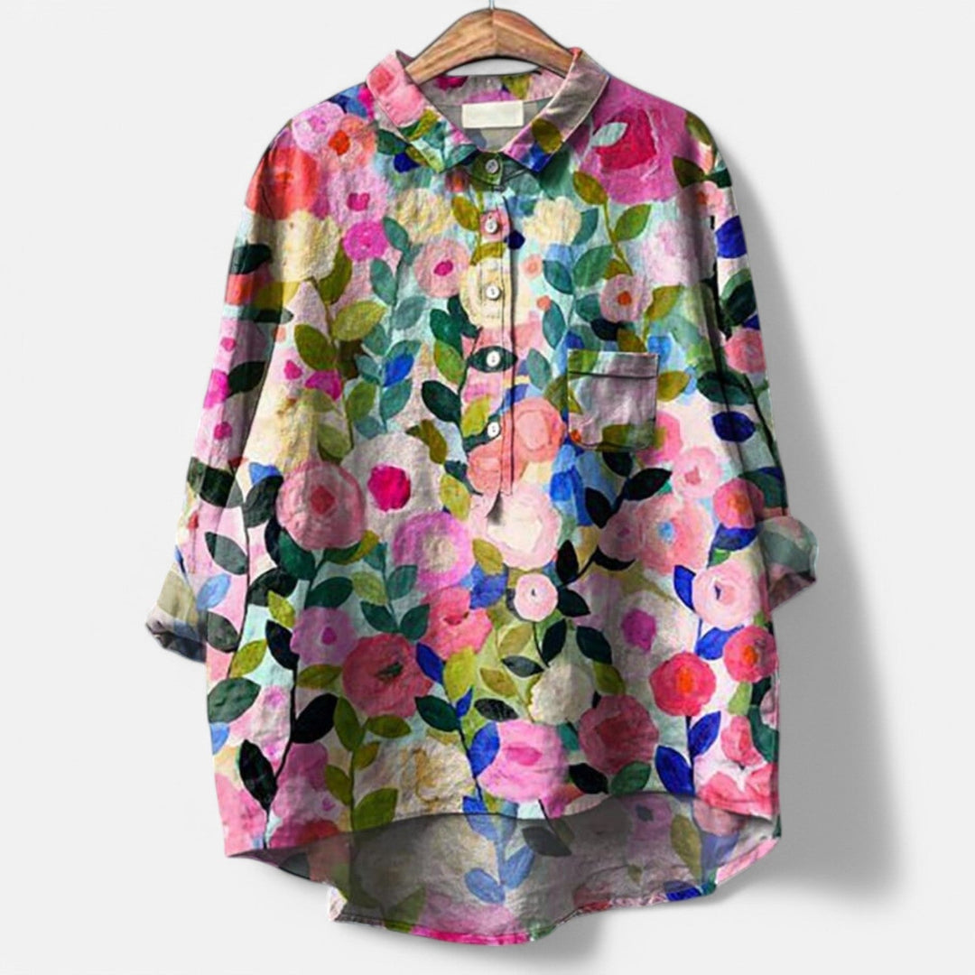 Levoire | Chemisier Élégant Avec Motif Floral Et Une Touche De Grâce Modèle 1