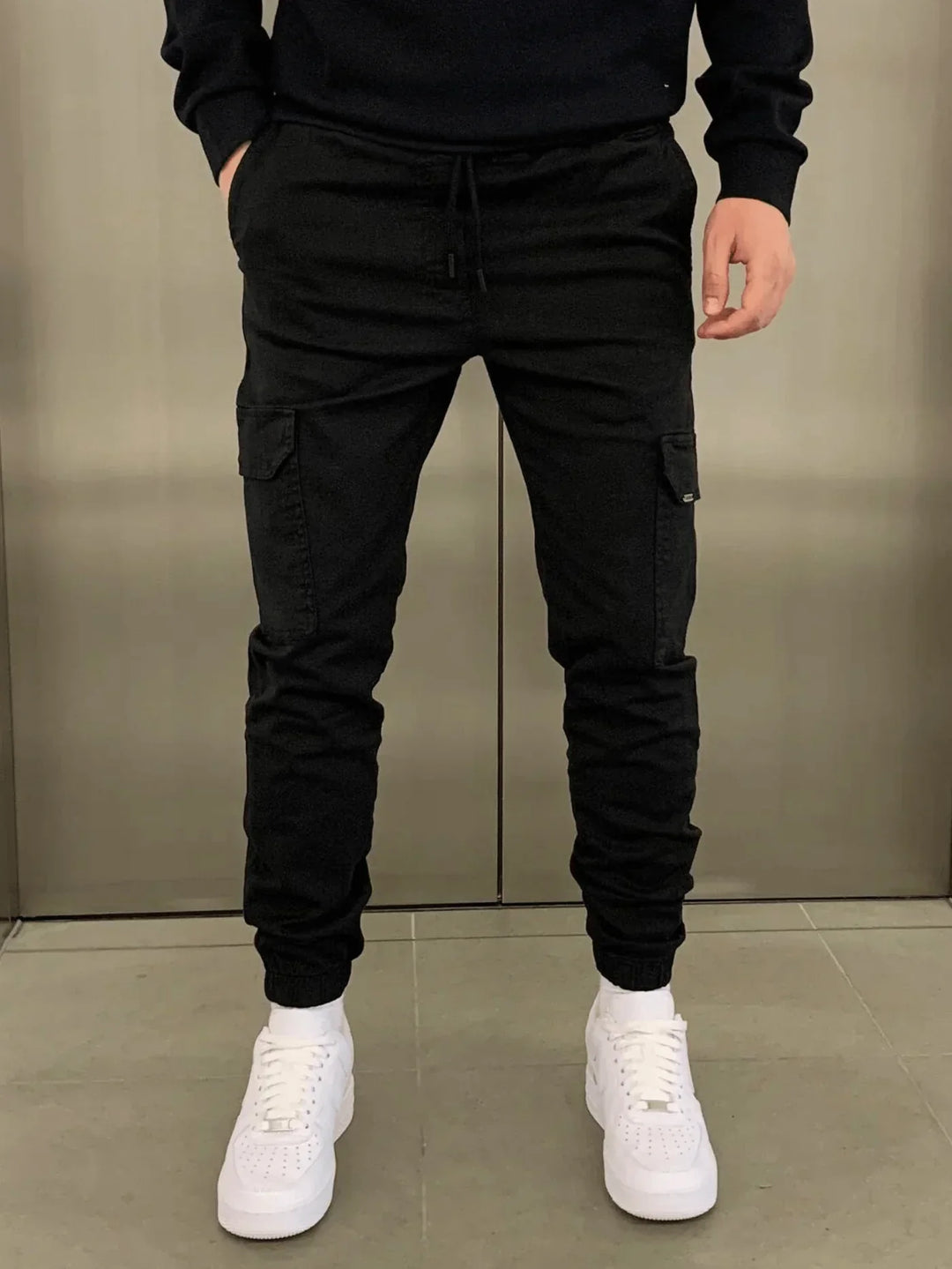 Levoire | Pantalon cargo stretch premium Noir