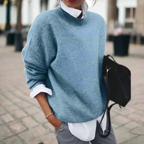 Levoire | Pull Femme Doux Et Chaud Bleu