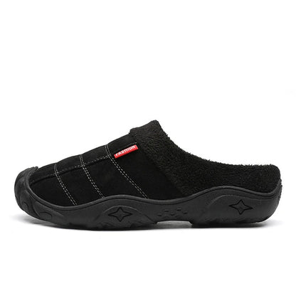 Levoire | Chaussons Doublés Polaire Antidérapants Noir