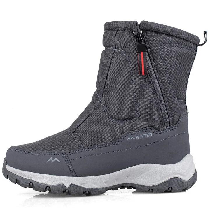 Levoire | Bottes de neige doublées antidérapantes avec zip latéral Gris