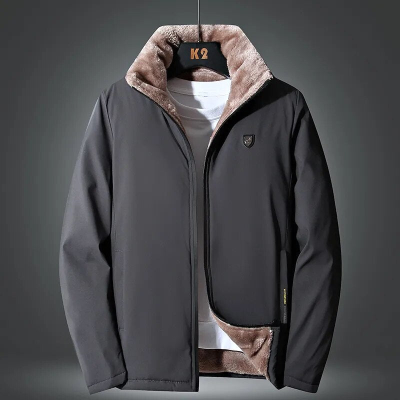 Levoire | Veste En Polaire Déperlant Et Coupe-Vent Avec Col Pour Hommes Gris