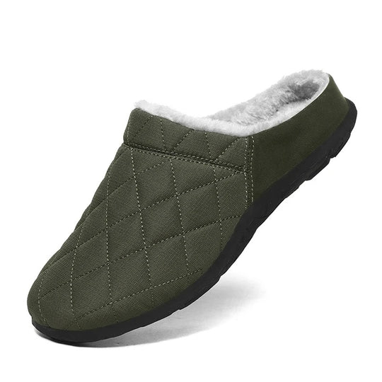 Levoire | Chaussons Doublés Antidérapants Confort Vert