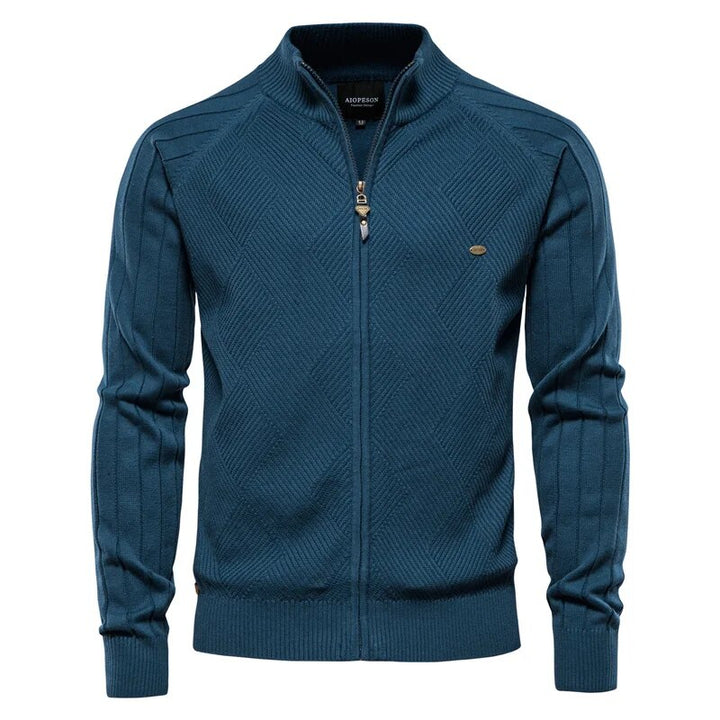 Levoire | Veste À Manches Longues Confortable Avec Fermeture Éclair Bleu