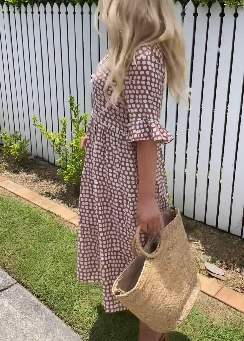 Levoire | Robe Midi Courte Manches Courtes Avec En Col Rond