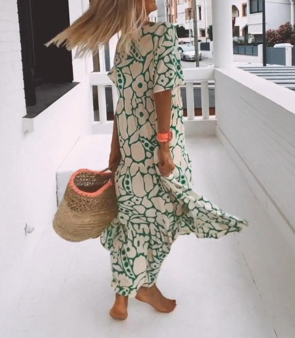 Levoire | Robe à Col En V Pour Dames - Maxi