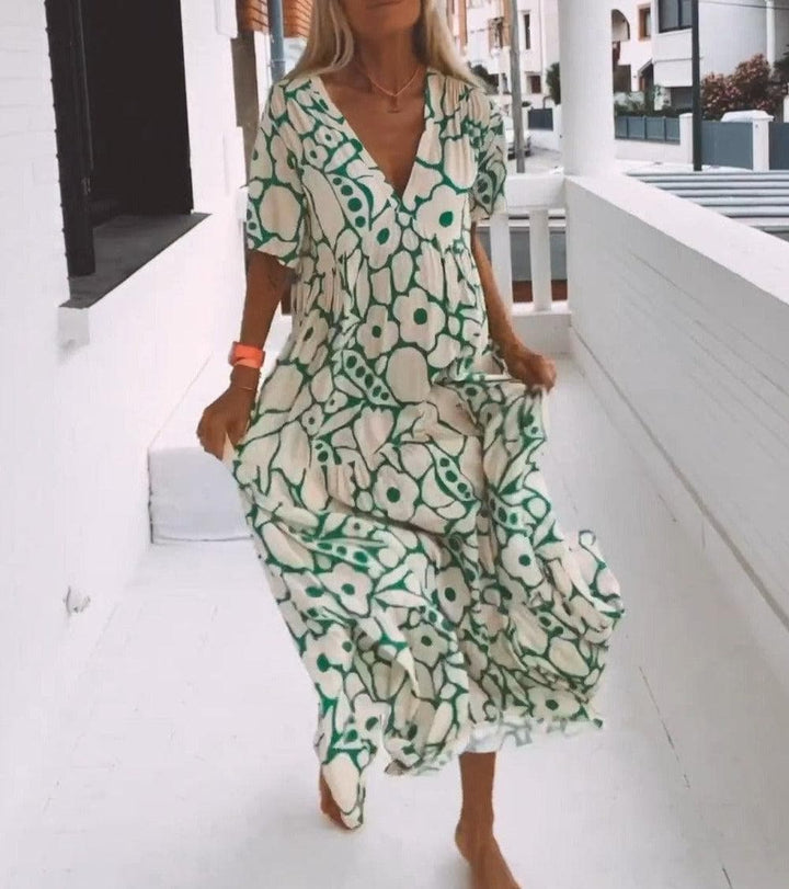 Levoire | Robe à Col En V Pour Dames - Maxi