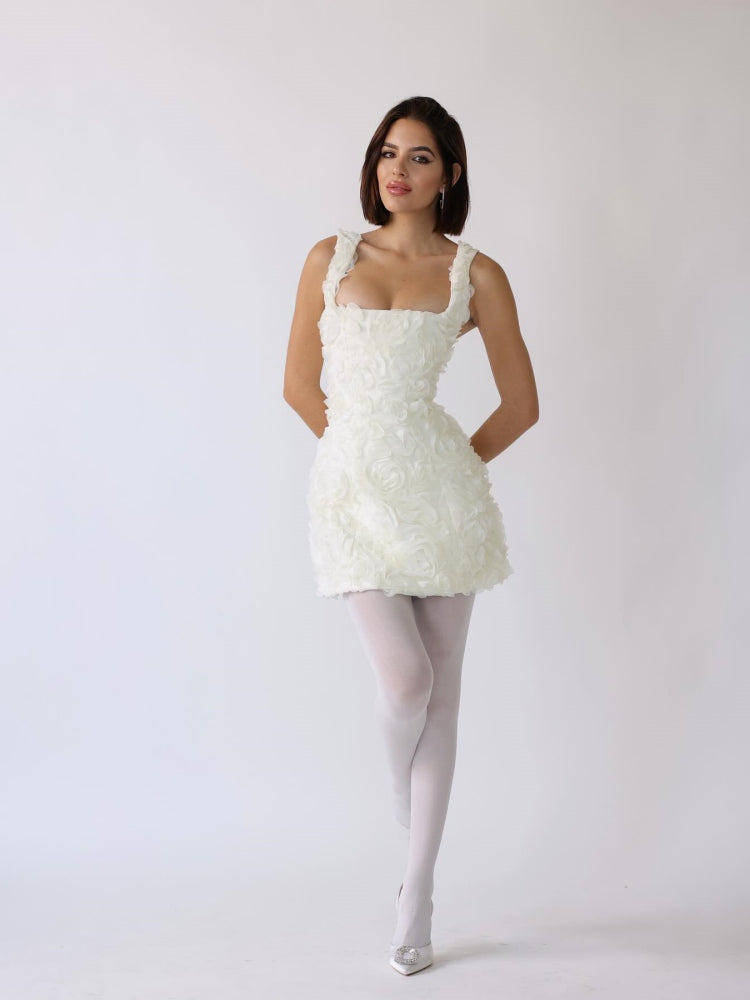 Levoire | Robe Mini À Motif Floral Soulignant La Silhouette