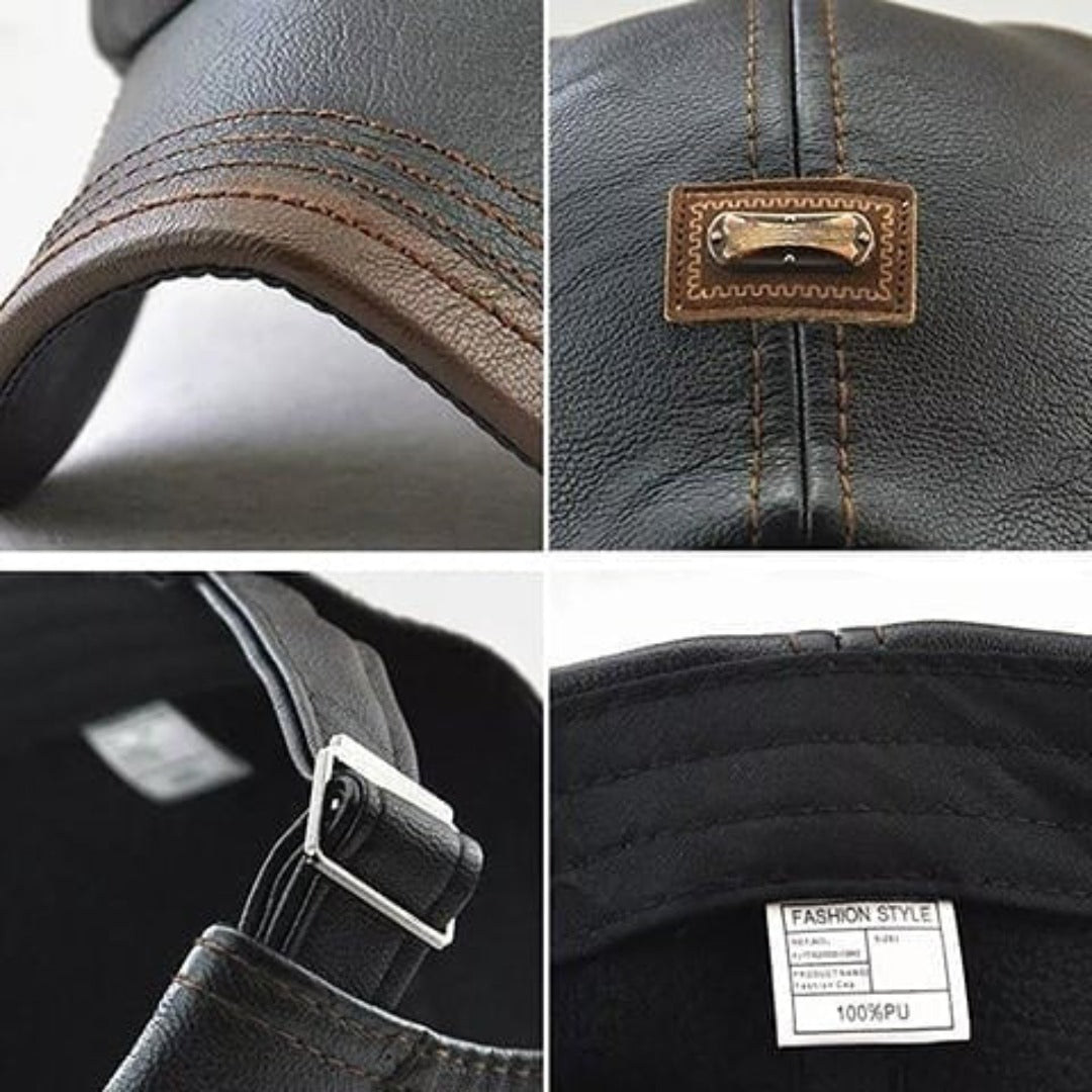 Levoire | Casquette En Cuir Unisexe Stylée