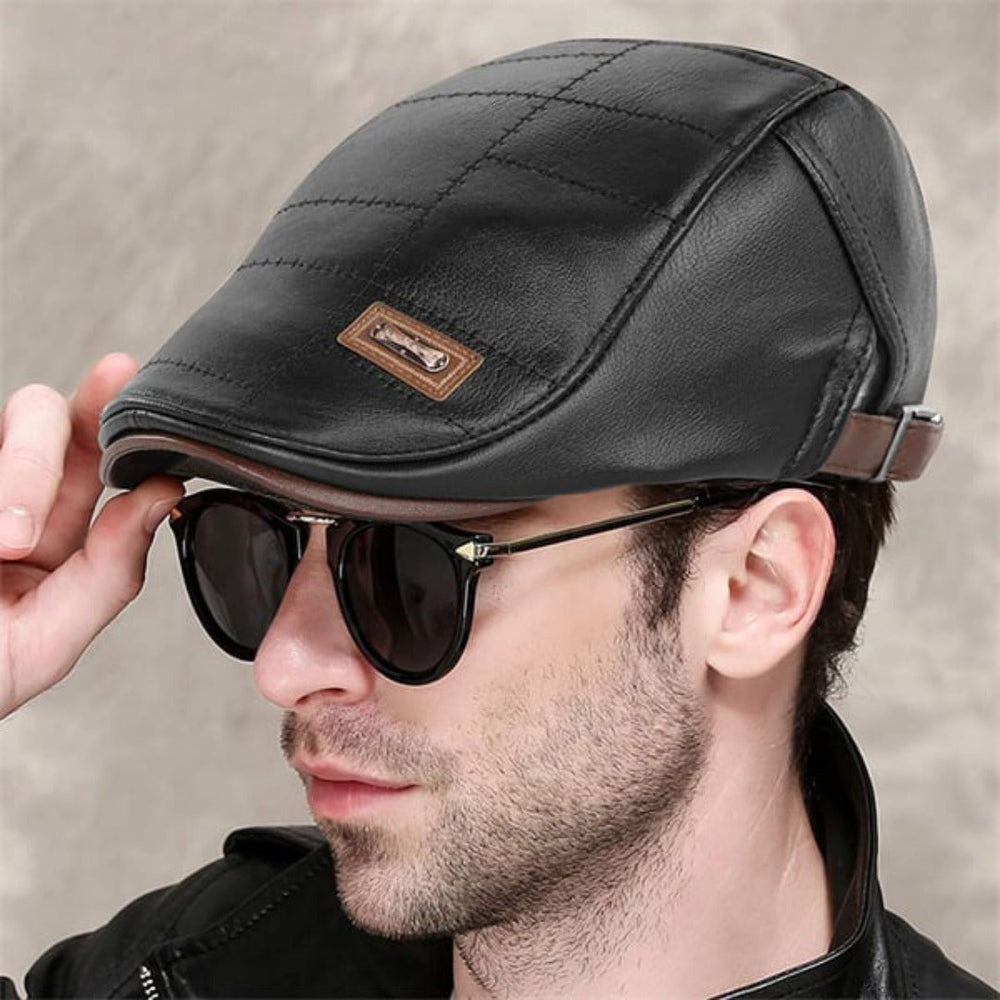 Levoire | Casquette En Cuir Unisexe Stylée