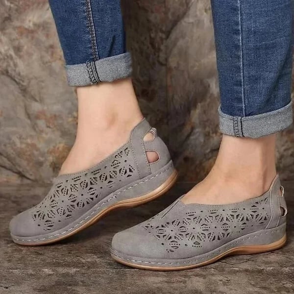 Levoire | Chaussures Pour Femmes À Trous Élastiques Gris