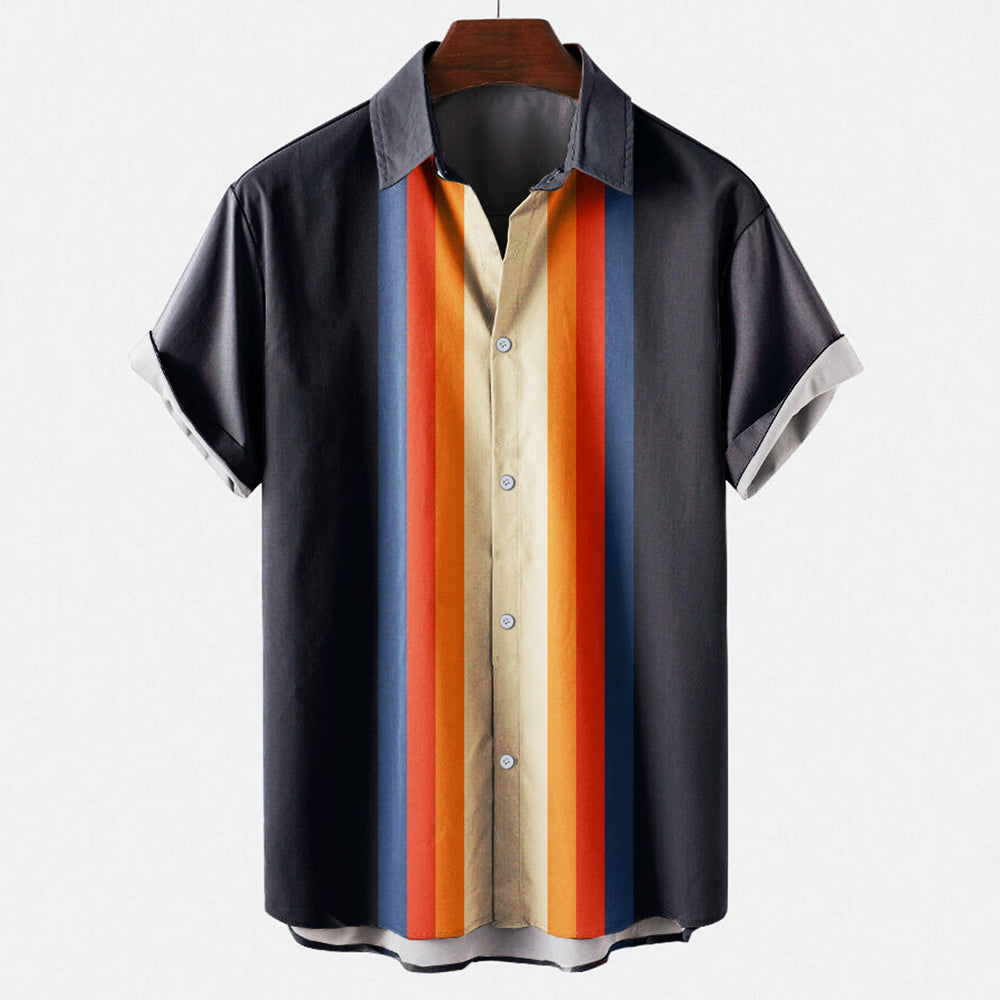 Levoire | Chemise Rétro Élégante Pour Hommes Noir
