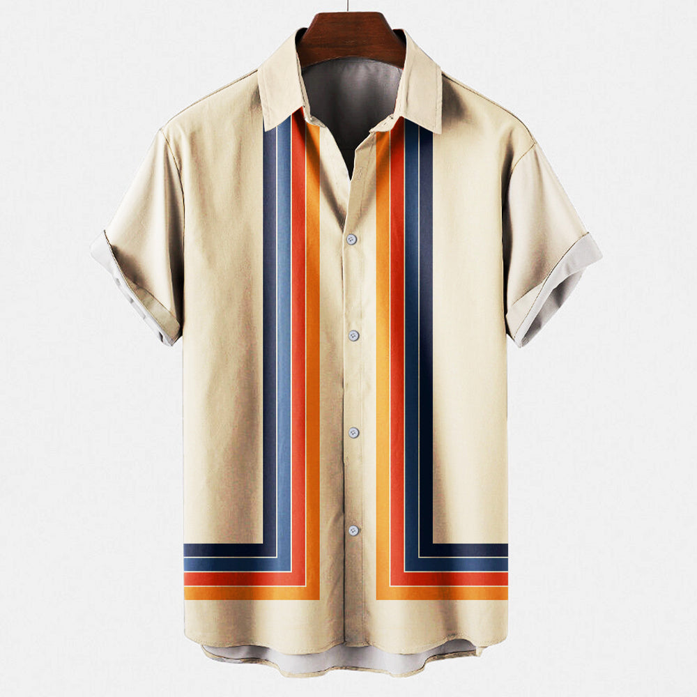 Levoire | Chemise Rétro Élégante Pour Hommes Beige