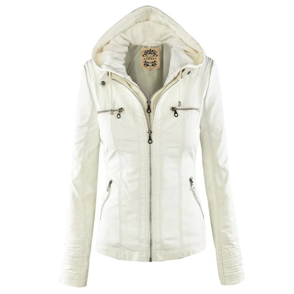 Levoire | Veste Élégante Pour Femmes Avec Capuche Blanc