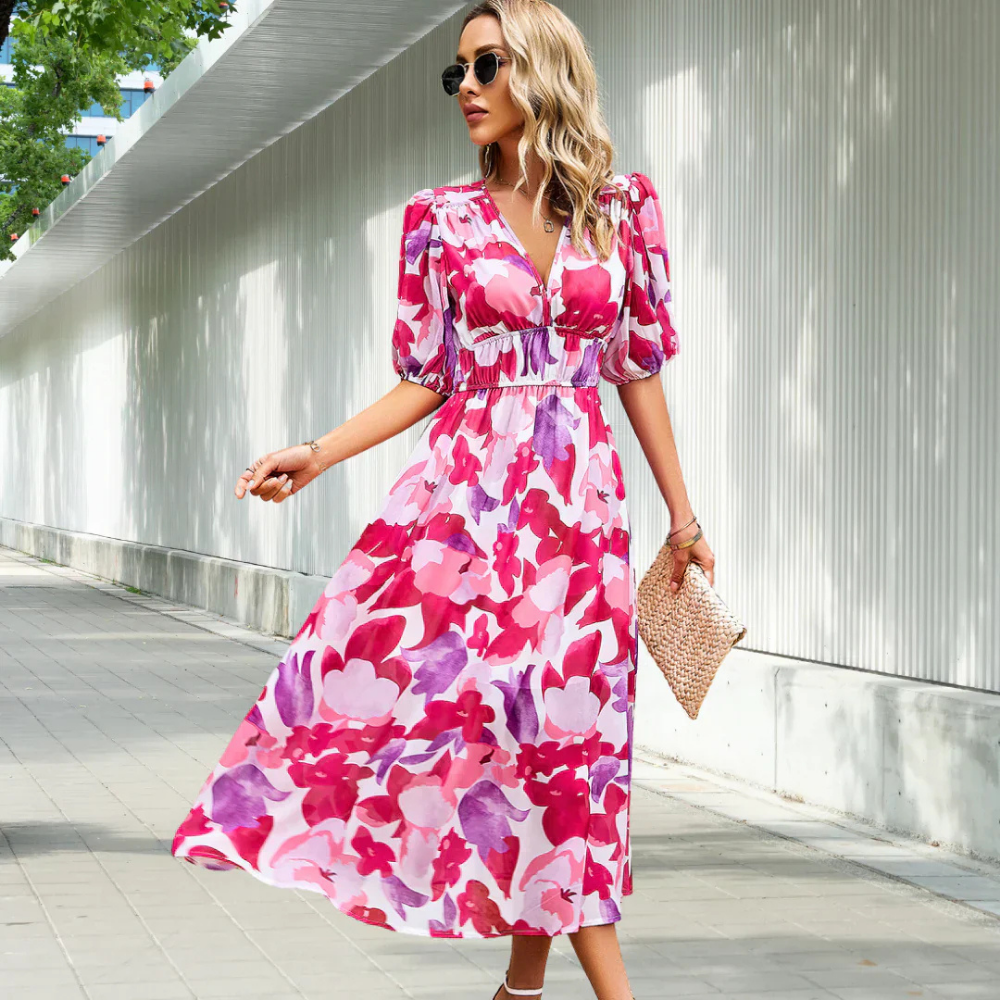 Levoire | Robe d'été légère avec imprimé floral Rosa