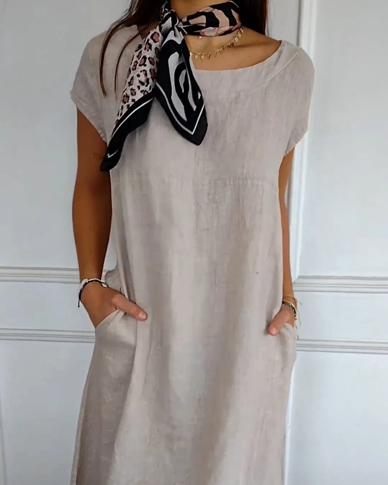 Levoire | Robe En Coton Décontractée Abricot