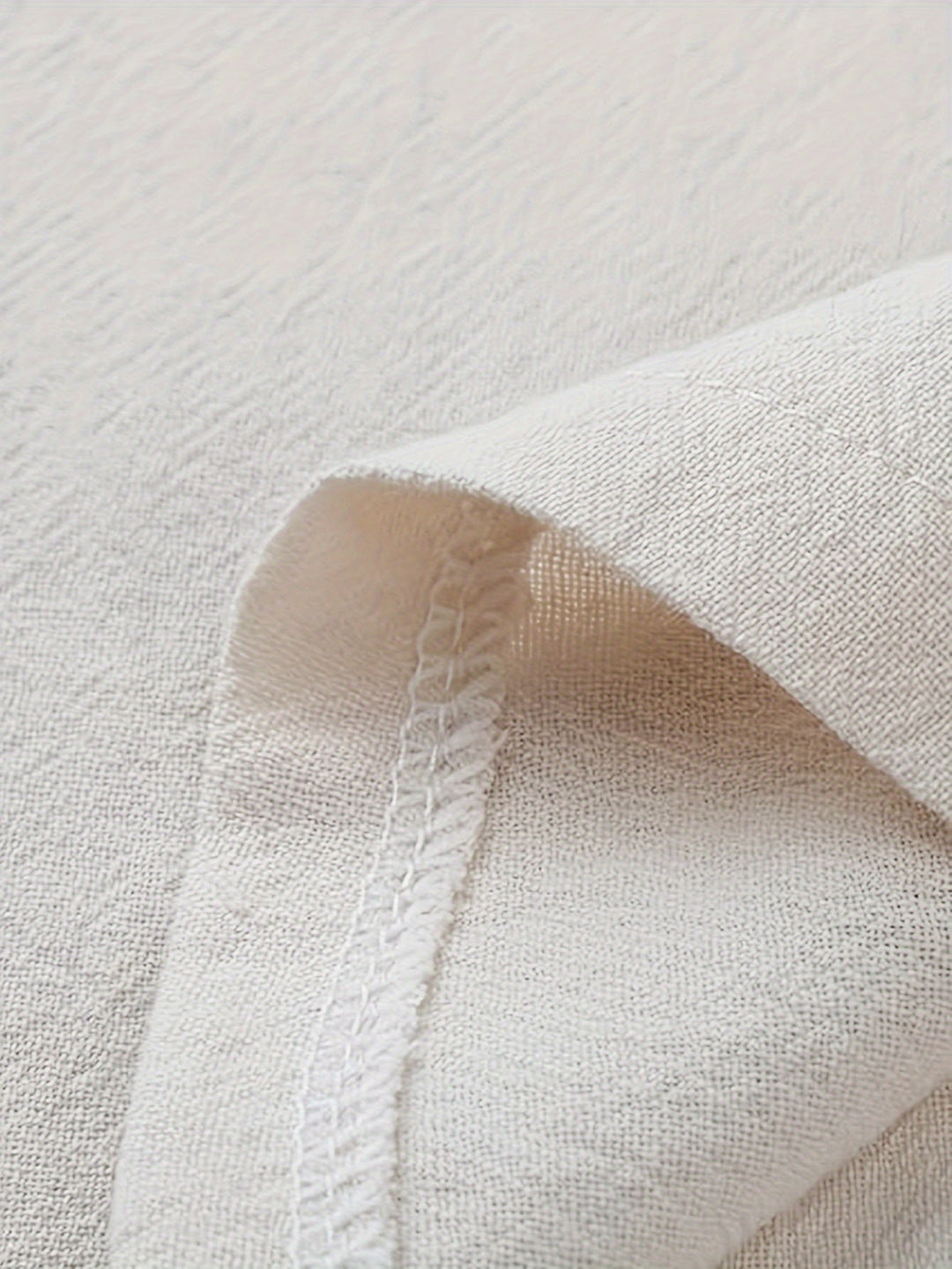 Levoire | T-Shirt Henley À Manches Longues En Mélange Coton-Lin Printemps/Automne