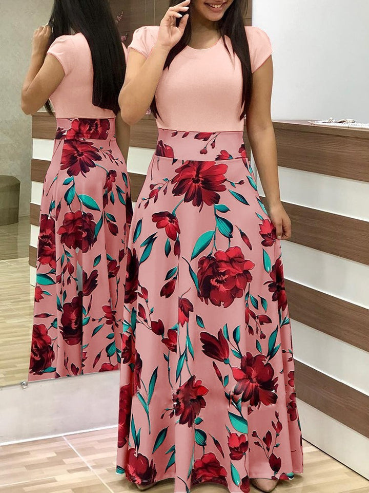 Jupe maxi pour femmes avec motifs floraux et taille élastique Levoire