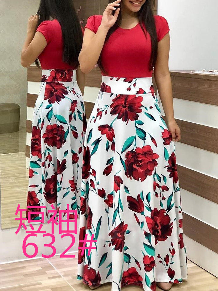 Jupe maxi pour femmes avec motifs floraux et taille élastique Levoire