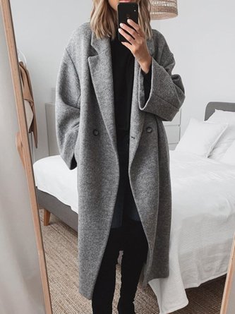 Levoire | Manteau Long Classique Pour Femmes Élégantes Gris