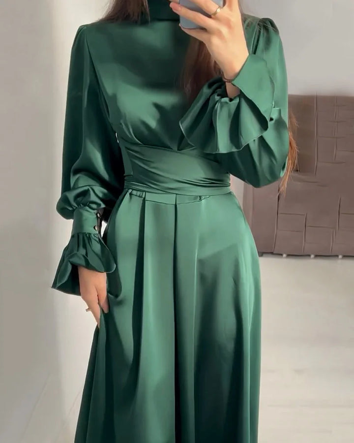 Levoire | Robe Élégante Avec Ceinture De Taille Nouée En Diagonale