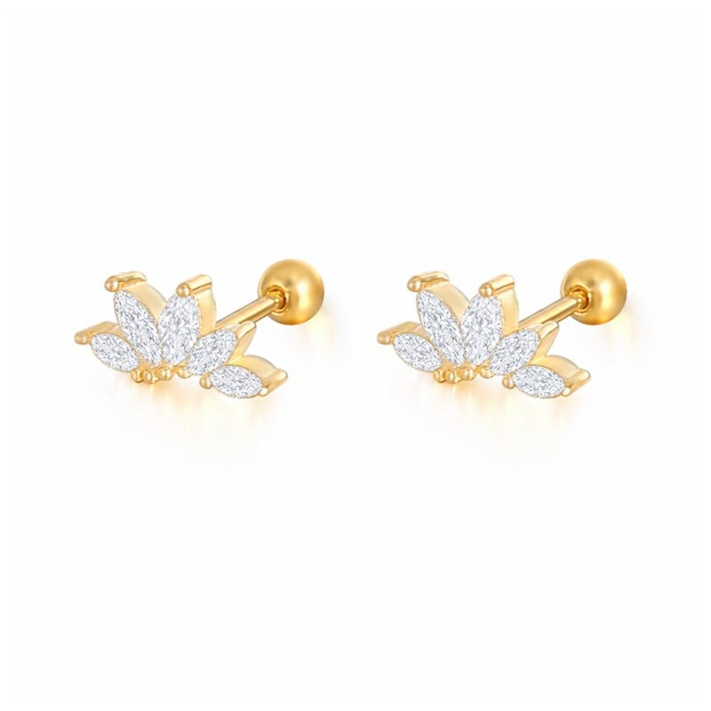 Levoire | Boucles D'Oreilles Studs Kristalline Or Cristal de couronne