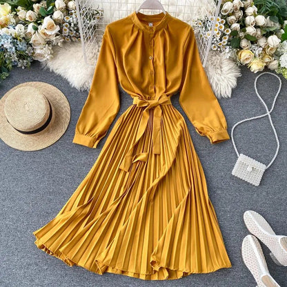 Levoire | Robe ajustée avec col montant Jaune Une taille