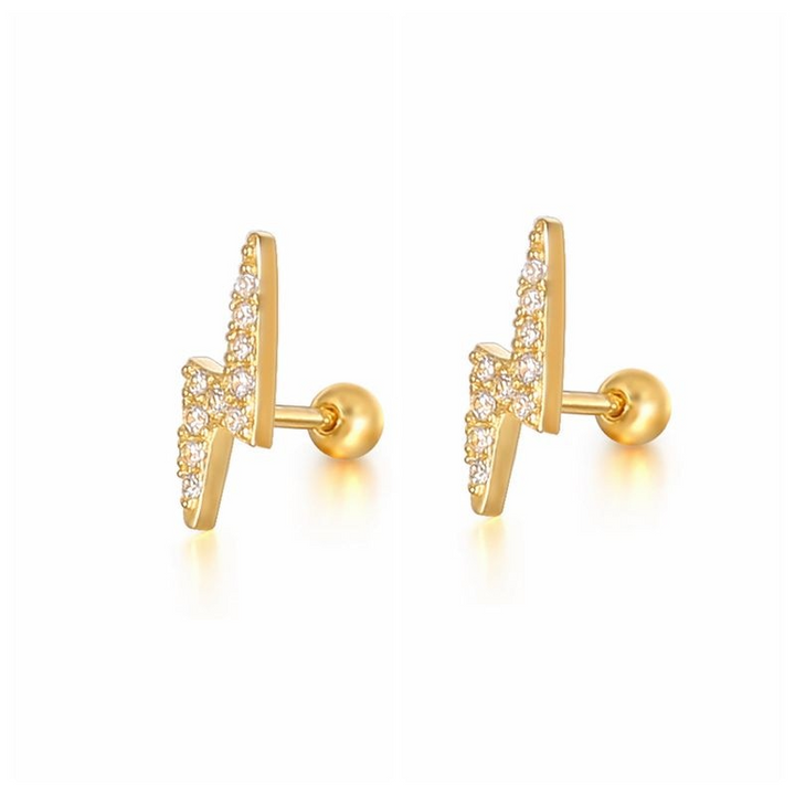 Levoire | Boucles D'Oreilles Studs Kristalline Or Lichtbolt